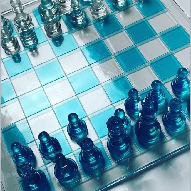 قالب سیلیکون صفحه شطرنج- اپوکسی کار